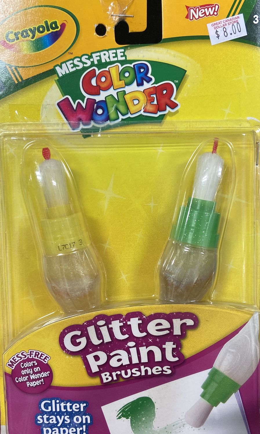 Color Wonder Glitter Paint Brushes Asst. Colors