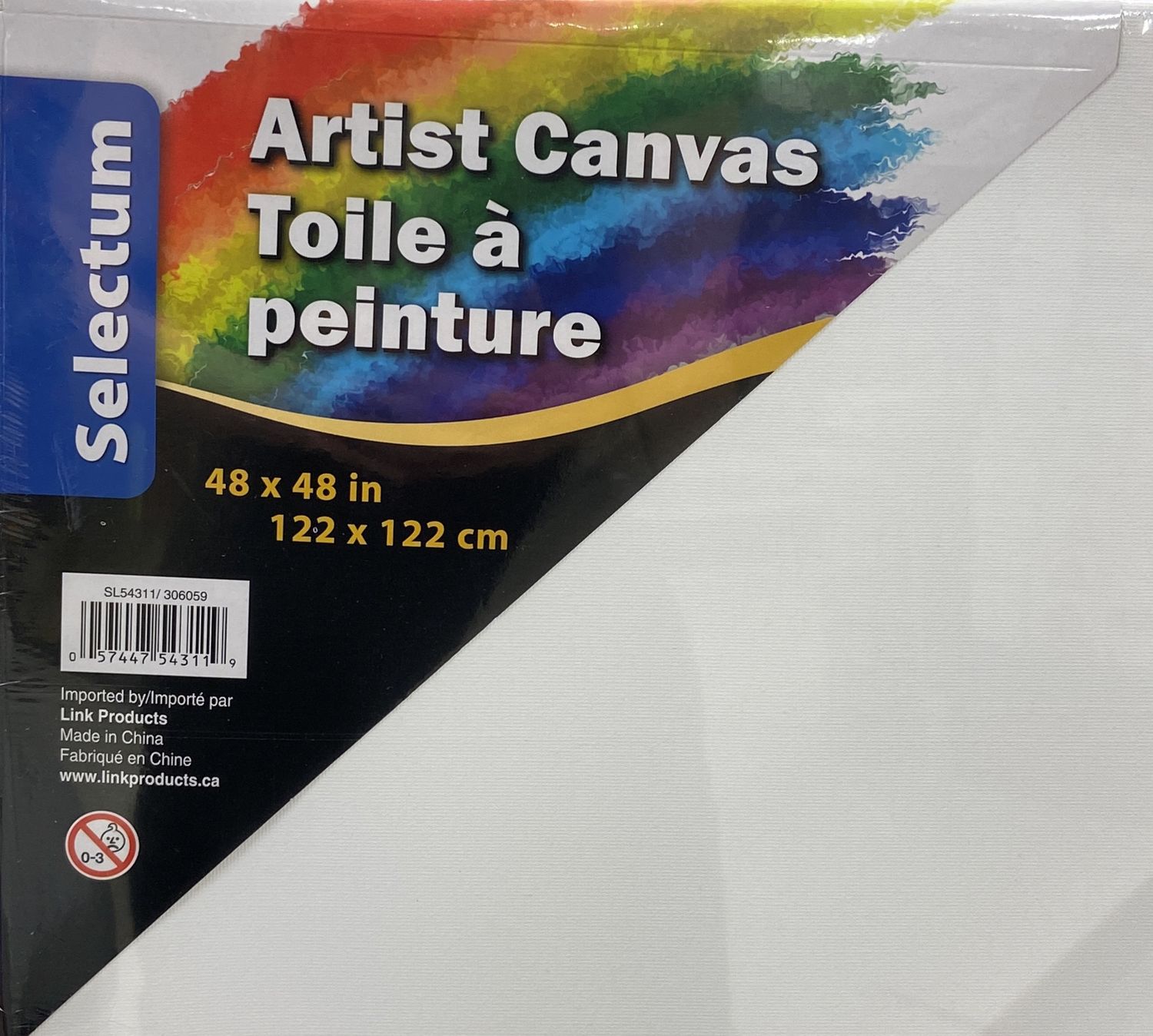 Selectum: 48&quot; 48&quot; Artist Canvas