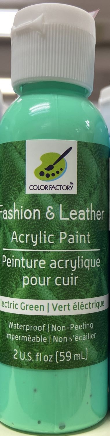 Fashion &amp; Leather Acrylic Paint: Electric Green