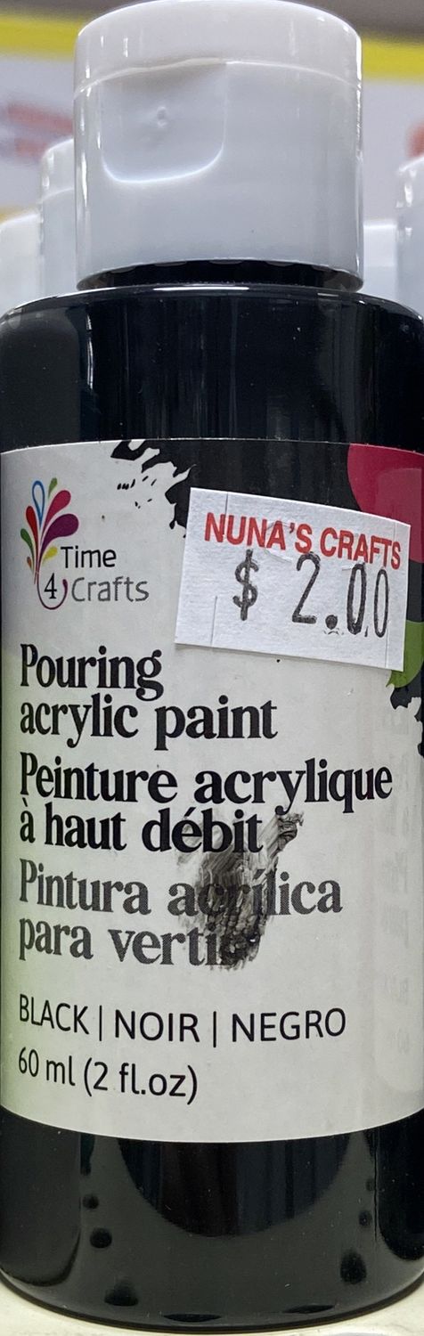 Pouring Acrylic Paint: Black