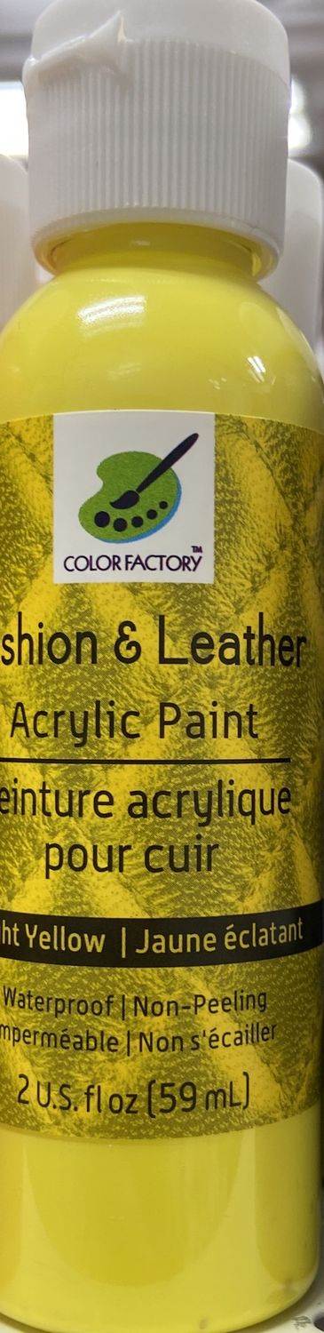 Fashion &amp; Leather Acrylic Paint: Bright Yellow