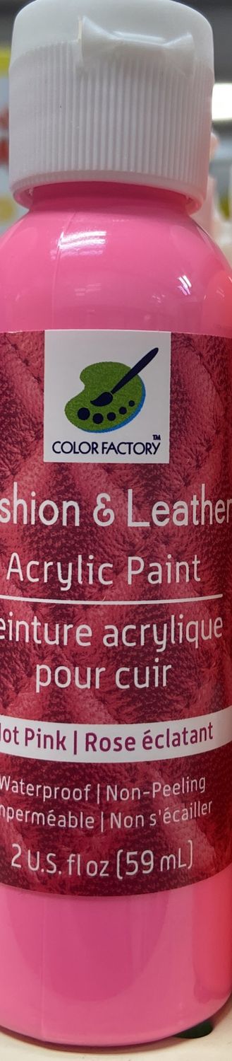 Multi Craft: Fashion &amp; Leather Acrylic Paint: Hot Pink