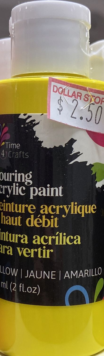 Pouring Acrylic Paint: Yellow