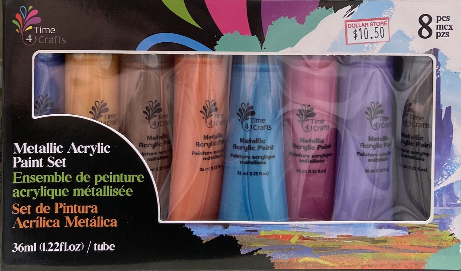 Metallic Acrylic Paint Set Asst. Colors