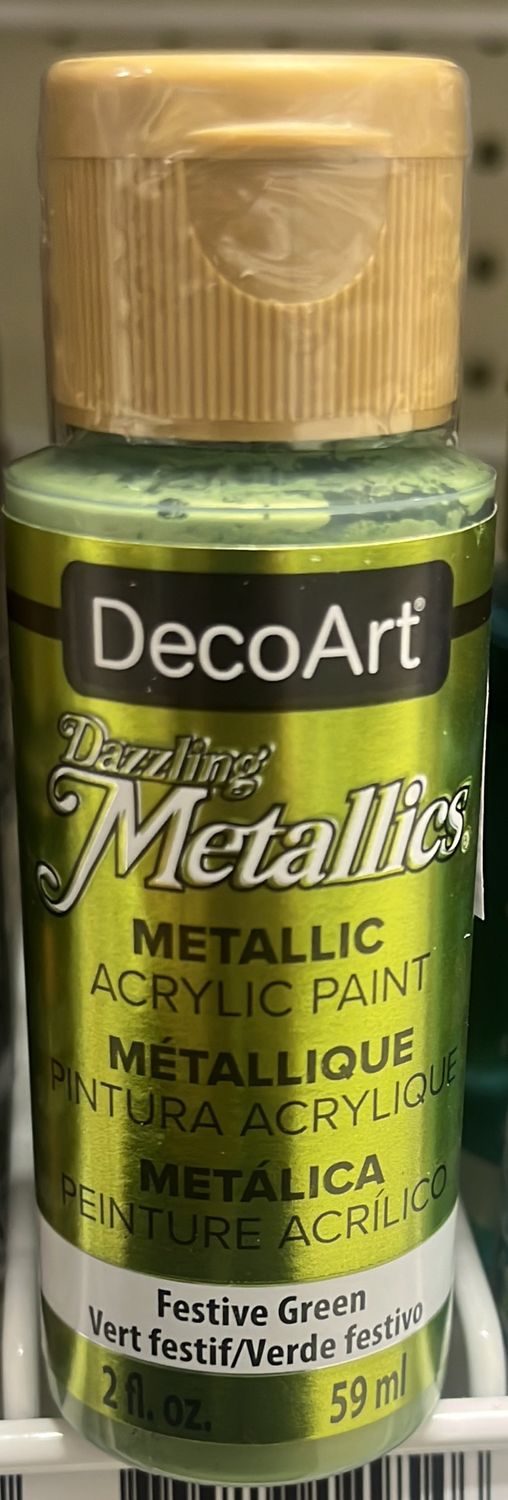 Daxzling Metallics: Metallic Acrylic paint (Festive Green DA261)