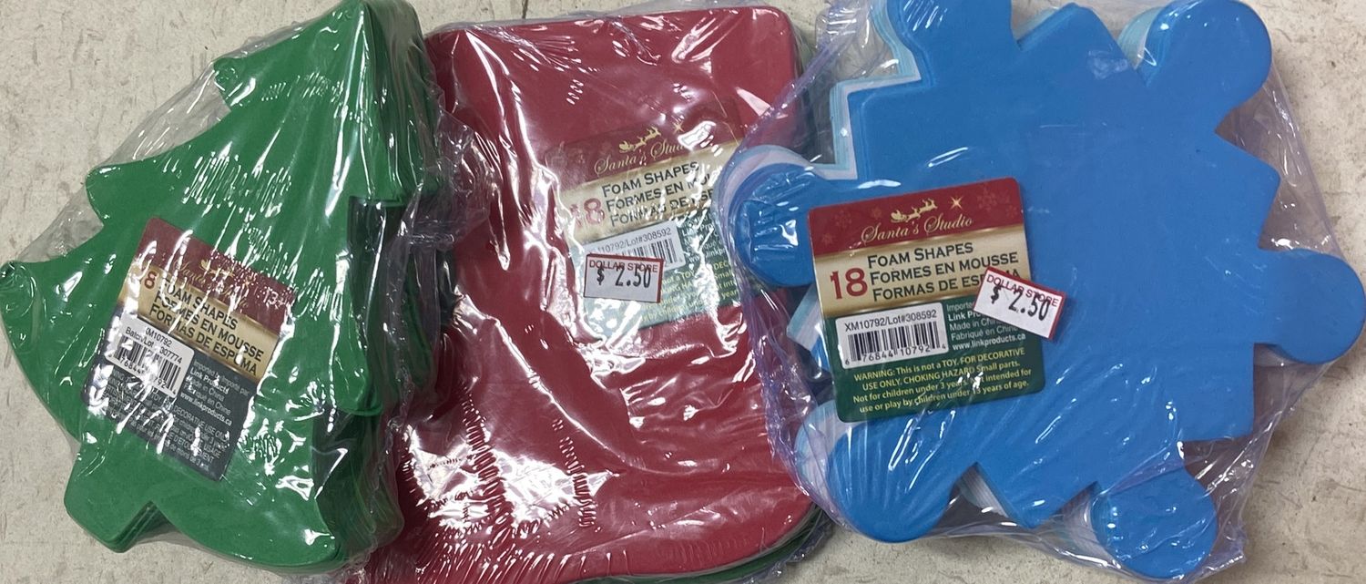 Christmas Foam Shapes Asst Shapes