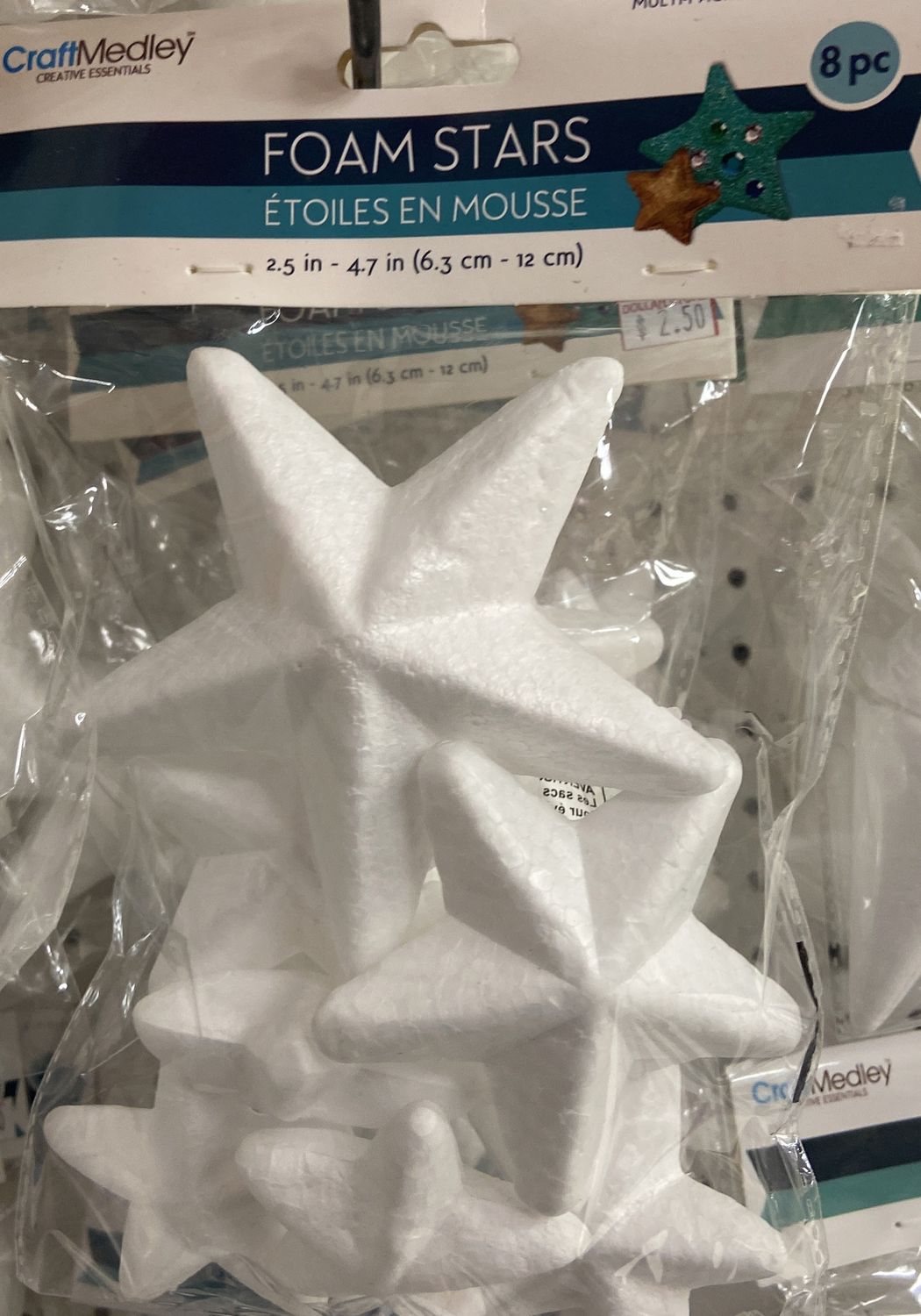 CraftMedley: Foam Stars 2.5&quot; - 4.7&quot;