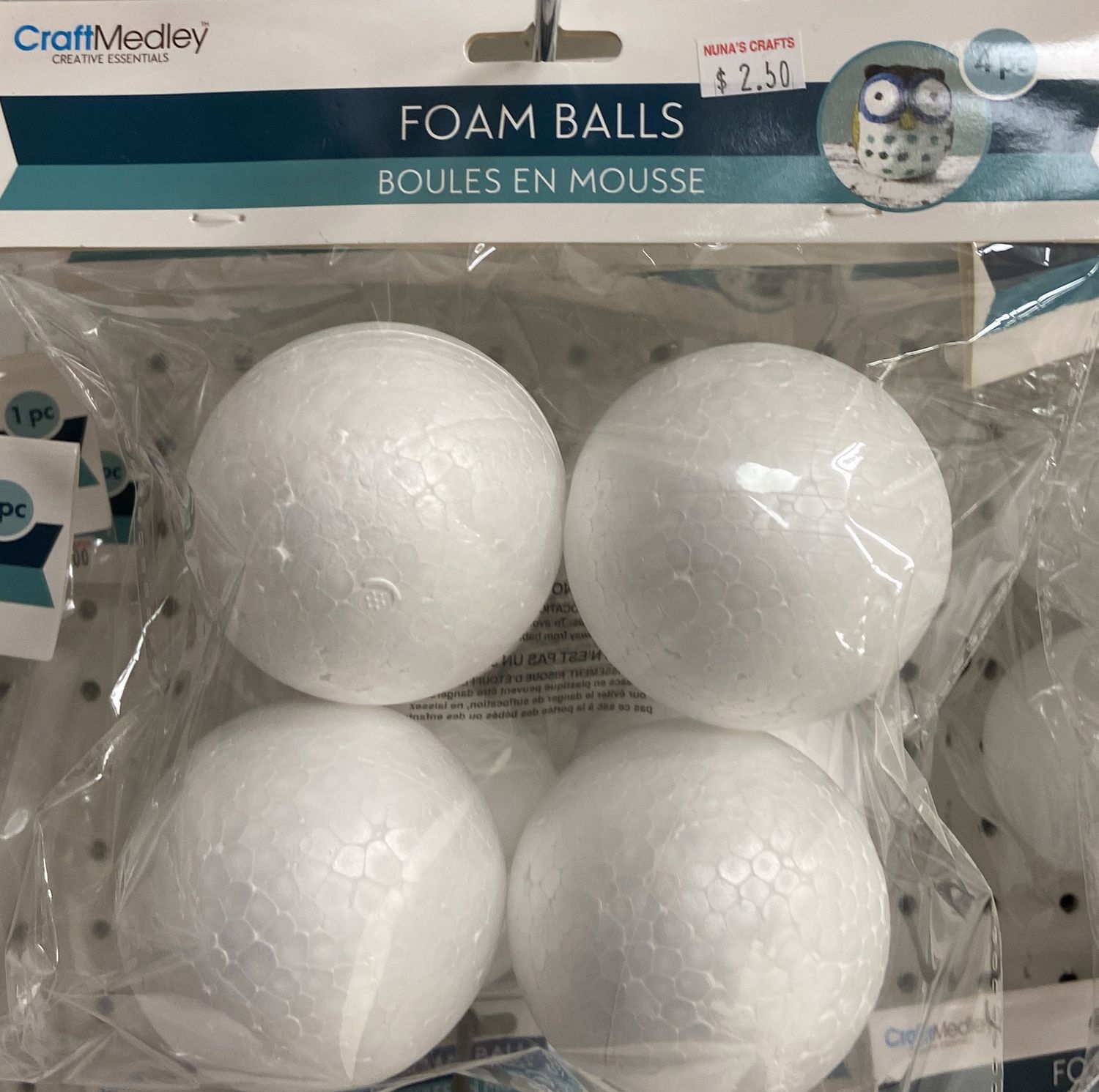 MultiCraft: 4pk 2.83&quot; Foam Balls