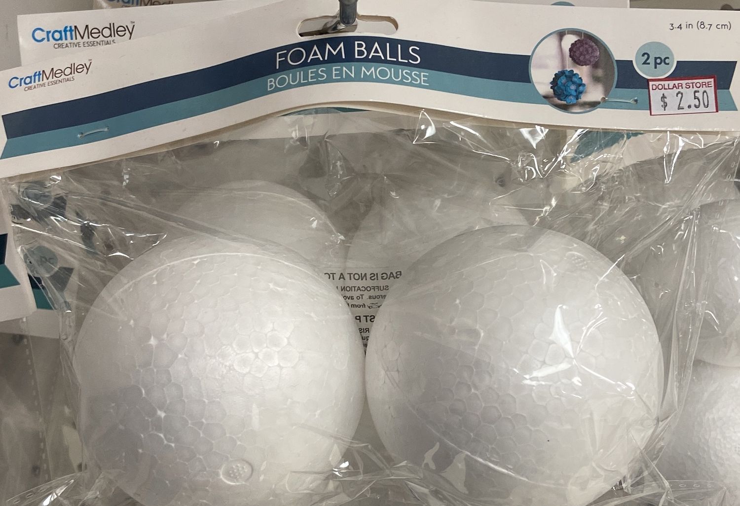 MultiCraft: 2pk 3.4&quot; Foam Balls