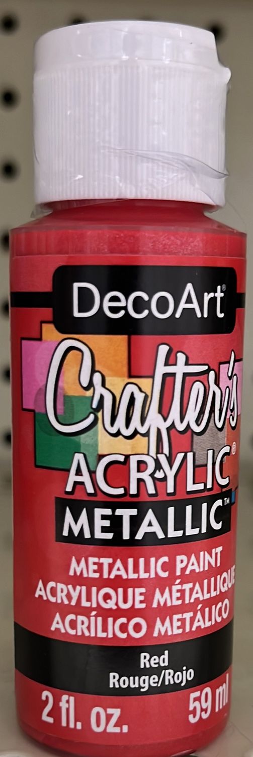 Crafter&#39;s Acrylic Metallic: Metallic Paint (Red DCA166)