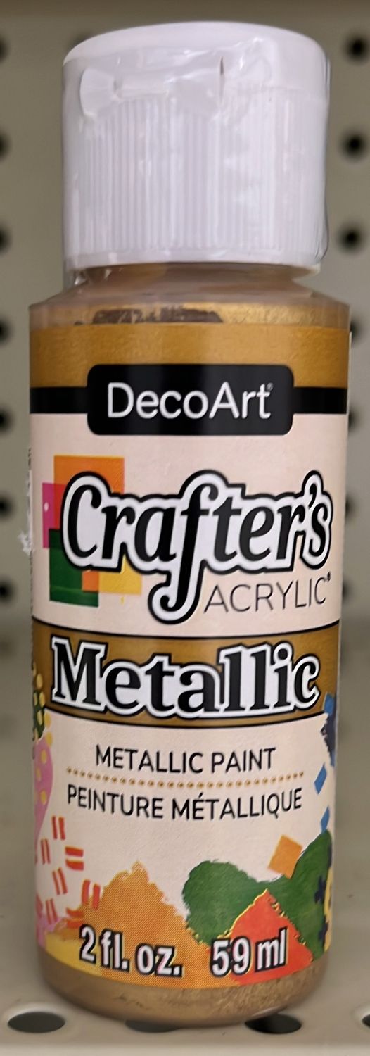 Crafter&#39;s Acrylic Metallic: Metallic Paint (Yellow Gold DCA146)