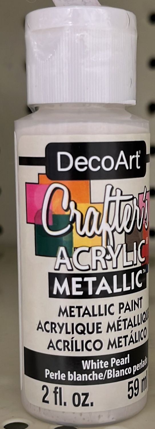 Crafter&#39;s Acrylic Metallic: Metallic Paint (White Pearl DCA165)