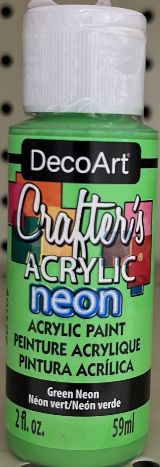 Crafter&#39;s Acrylic: NEON Acrylic Paint (Green Neon DCA132)