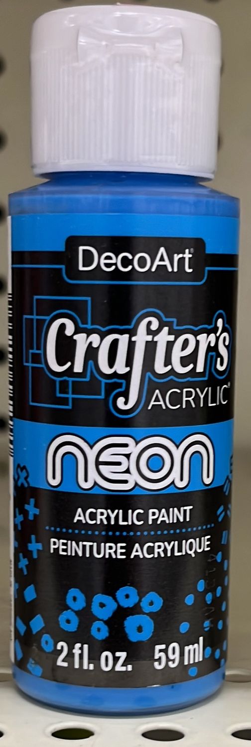 Crafter&#39;s Acrylic: NEON Acrylic Paint (Blue Neon DCA133)