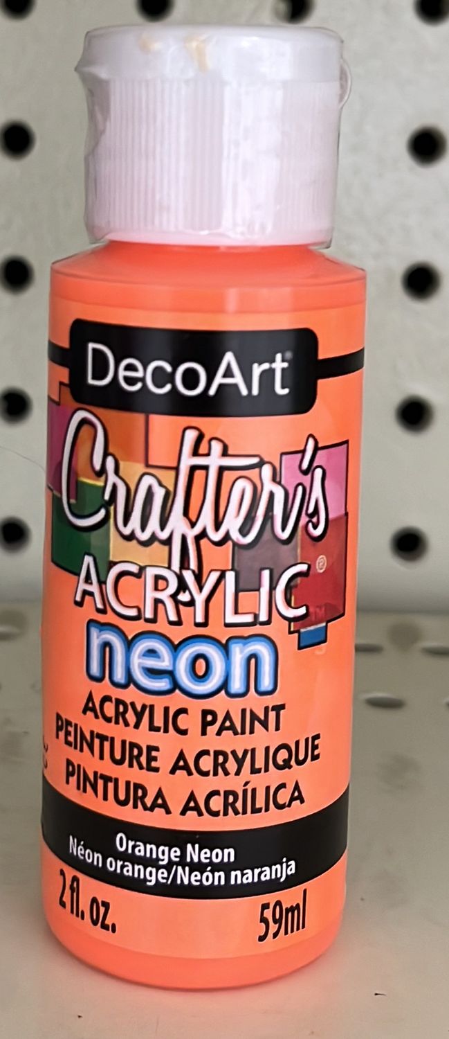 Crafter&#39;s Acrylic: NEON Acrylic Paint (Orange Neon DCA130)