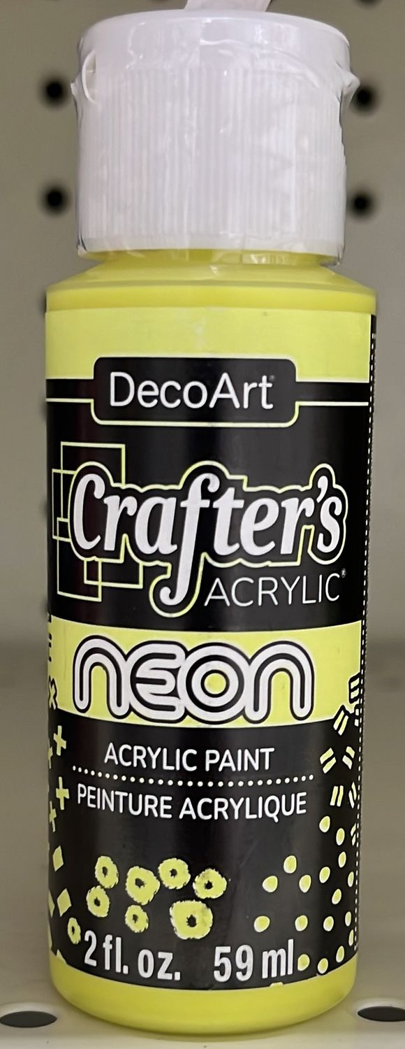 Crafter&#39;s Acrylic: NEON Acrylic Paint (Yellow Neon DCA141)