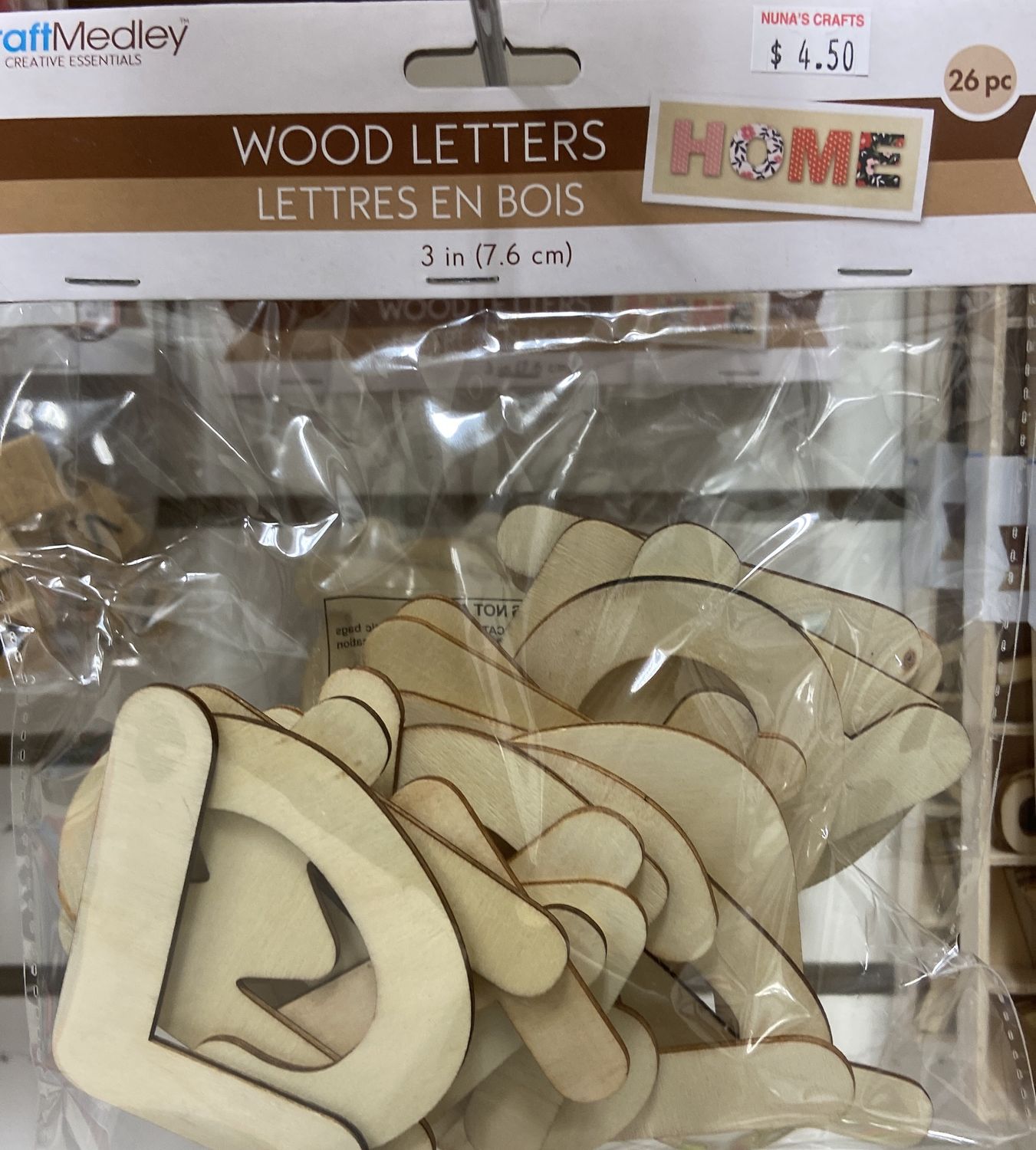 CraftMedley: Rounded Wood Letters