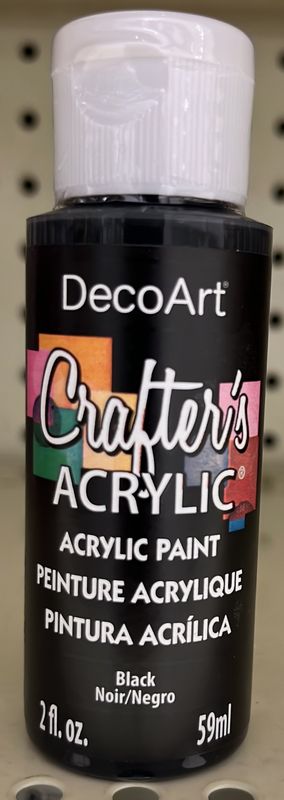 2oz Black Acrylic Paint
