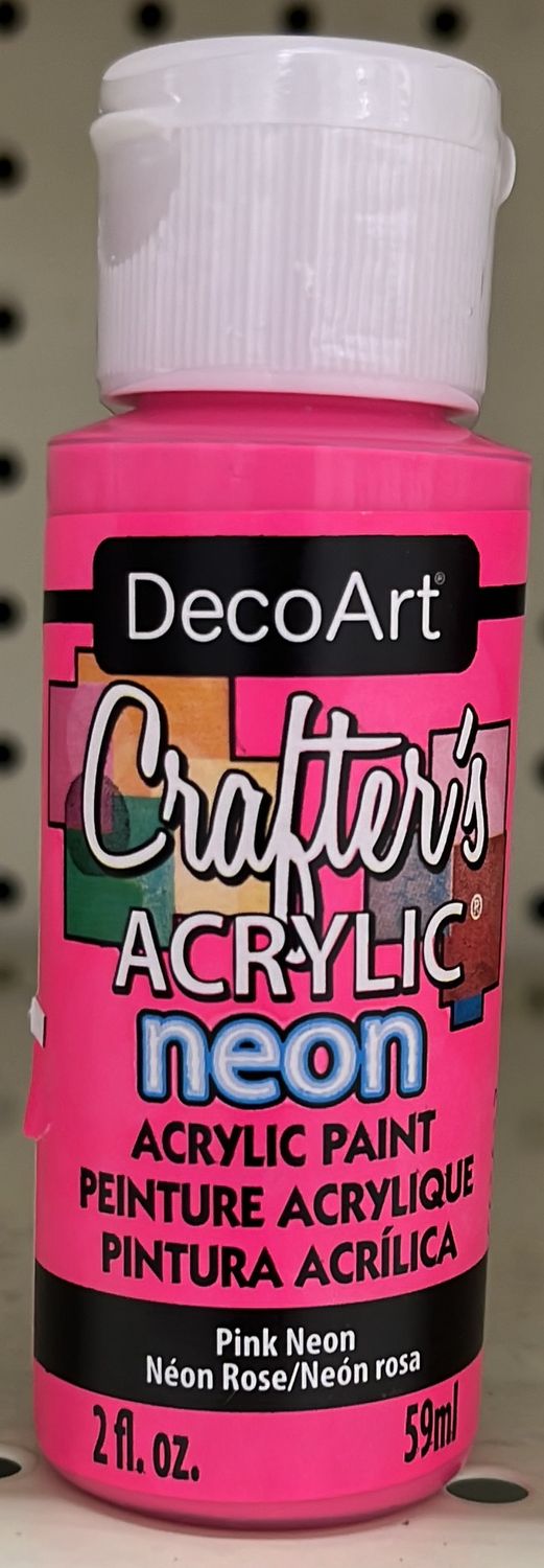 Crafter&#39;s Acrylic: NEON Acrylic Paint (Pink Neon DCA128)