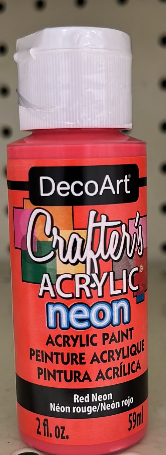 Crafter&#39;s Acrylic: NEON Acrylic Paint (Red Neon DCA129)