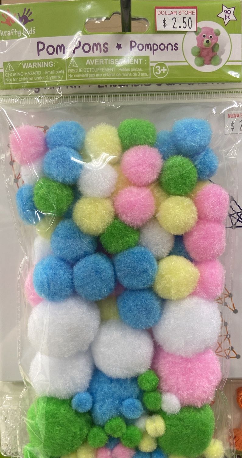 MultiCraft: Pom-Poms (Blue, Pink, Yellow, Green)