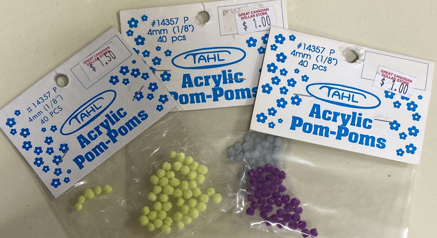 Mini Acrylic Pom-Poms