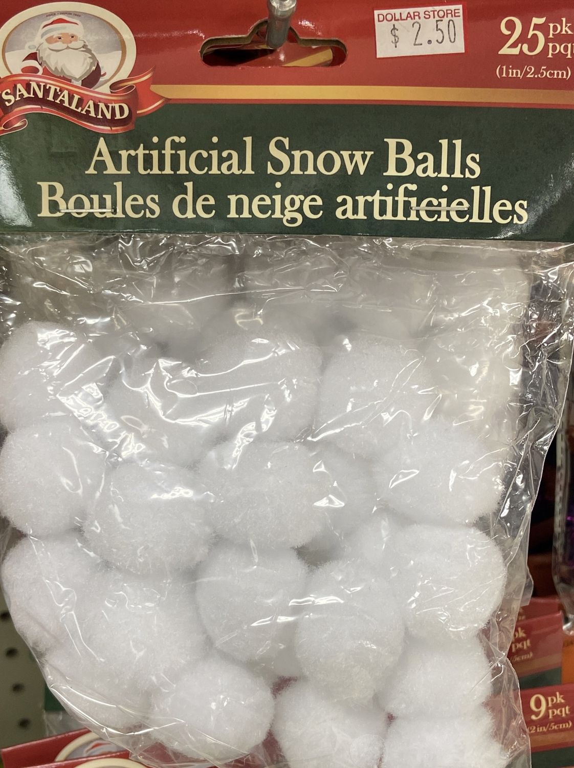 1” Artificial Snow Balls