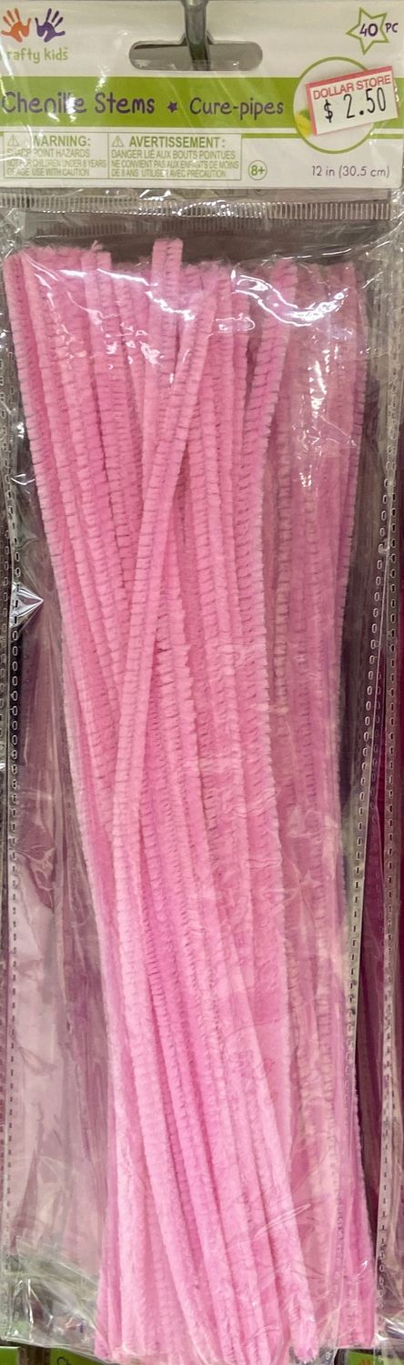 Krafty Kids: Light Pink Chenille Stems
