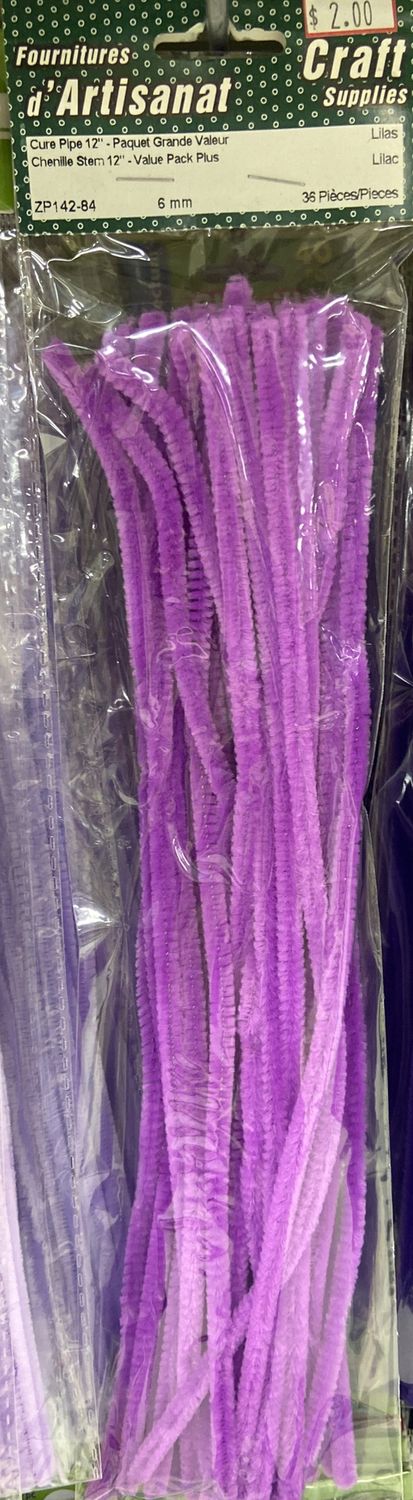 Ugarit: 12&quot; Lilac Chenille Stem