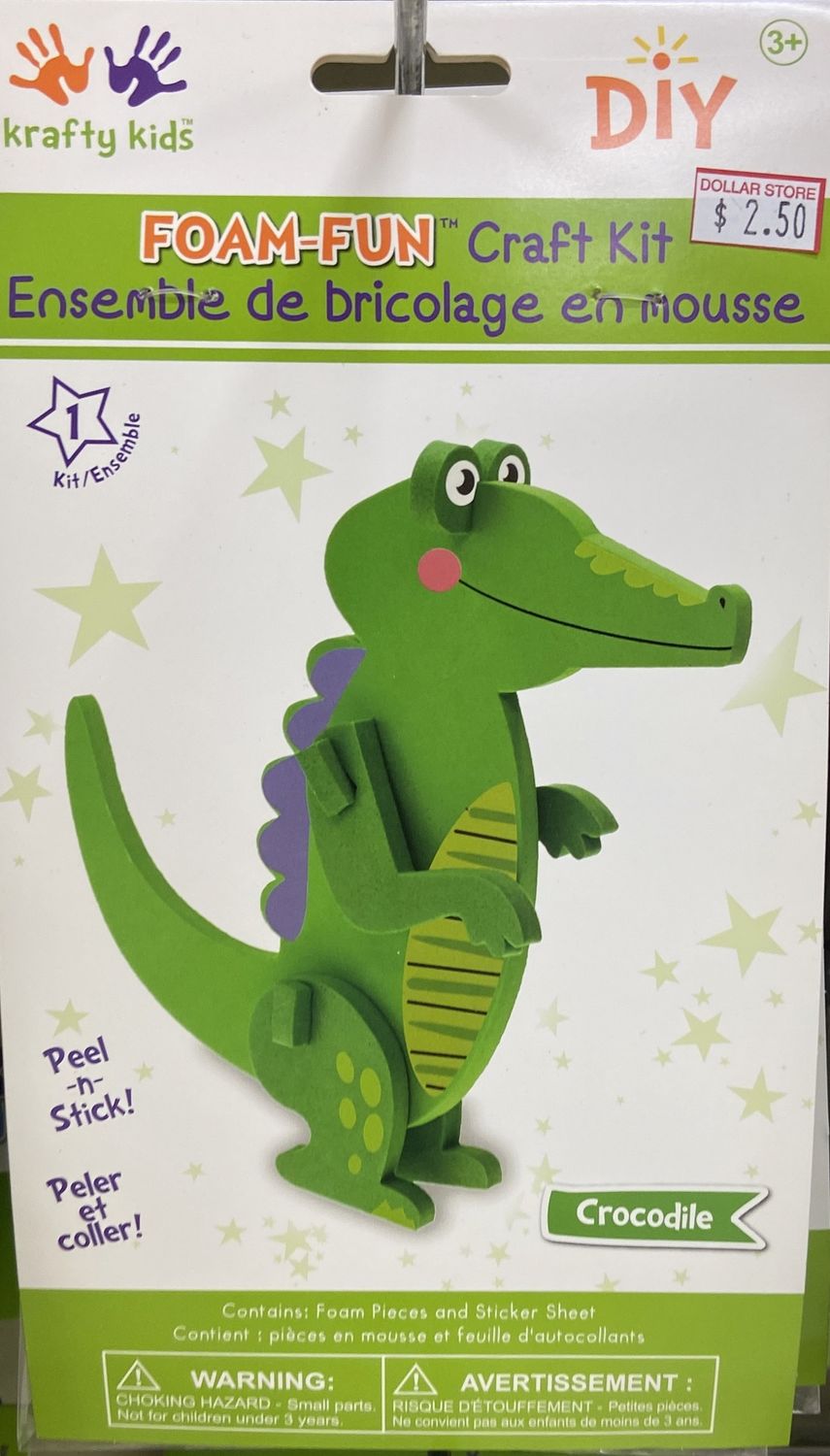 MultiCraft: Crocodile Peel-n-Stick Foam-Fun Craft Kit
