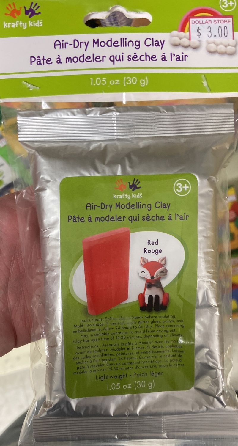 Krafty Kids: Red Air-Dry Modelling Clay