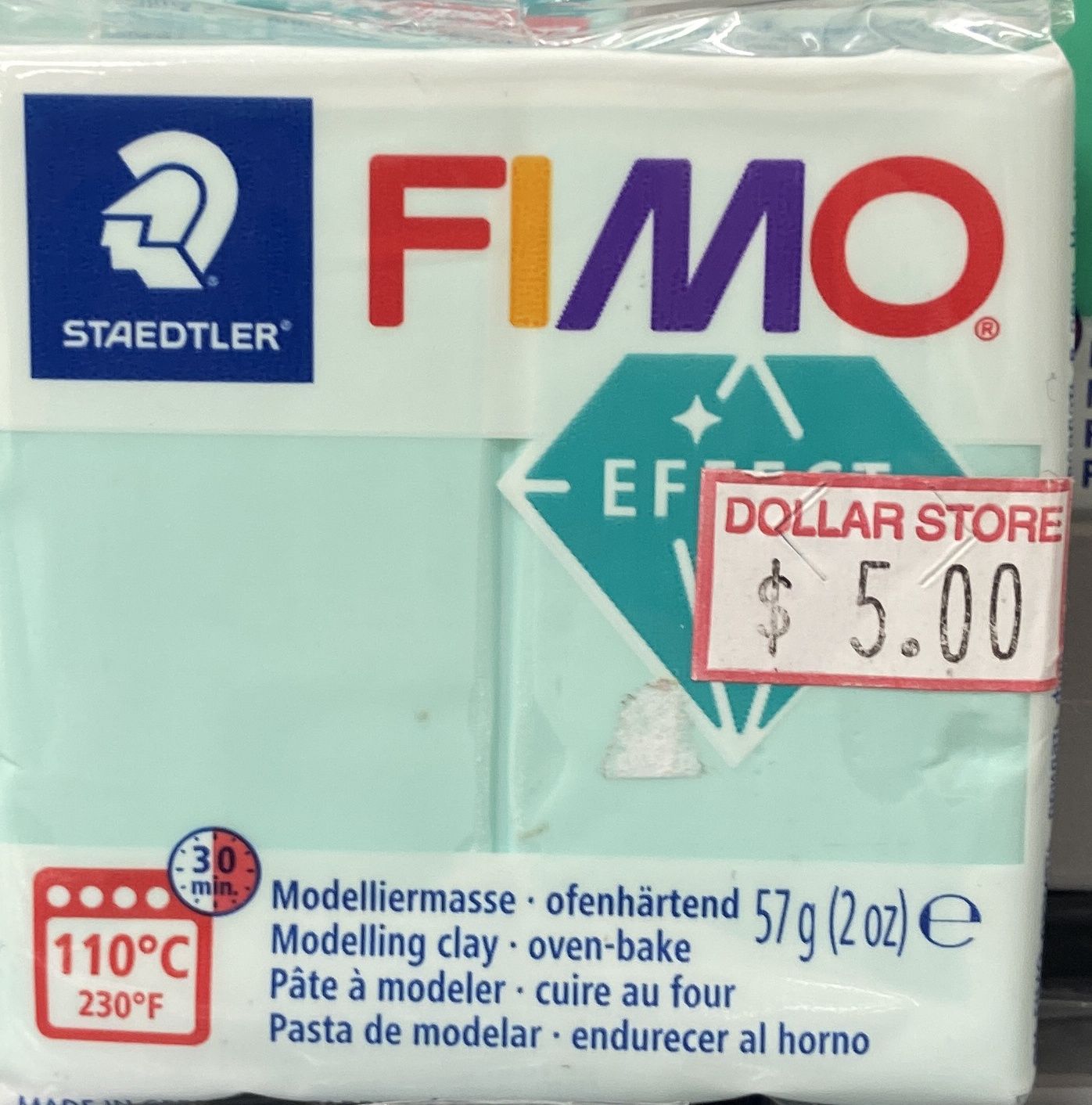FIMO Effect: Mint #505 Modelling Clay