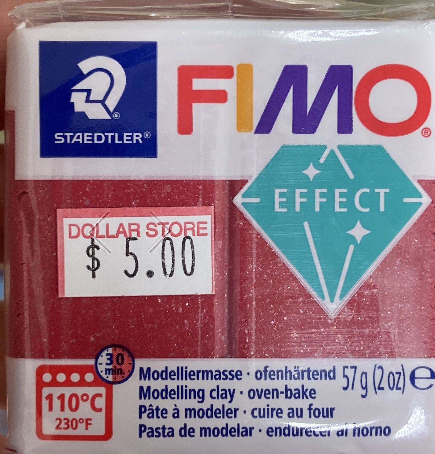 FIMO Effect: Galaxy Red #202 Modelling Clay