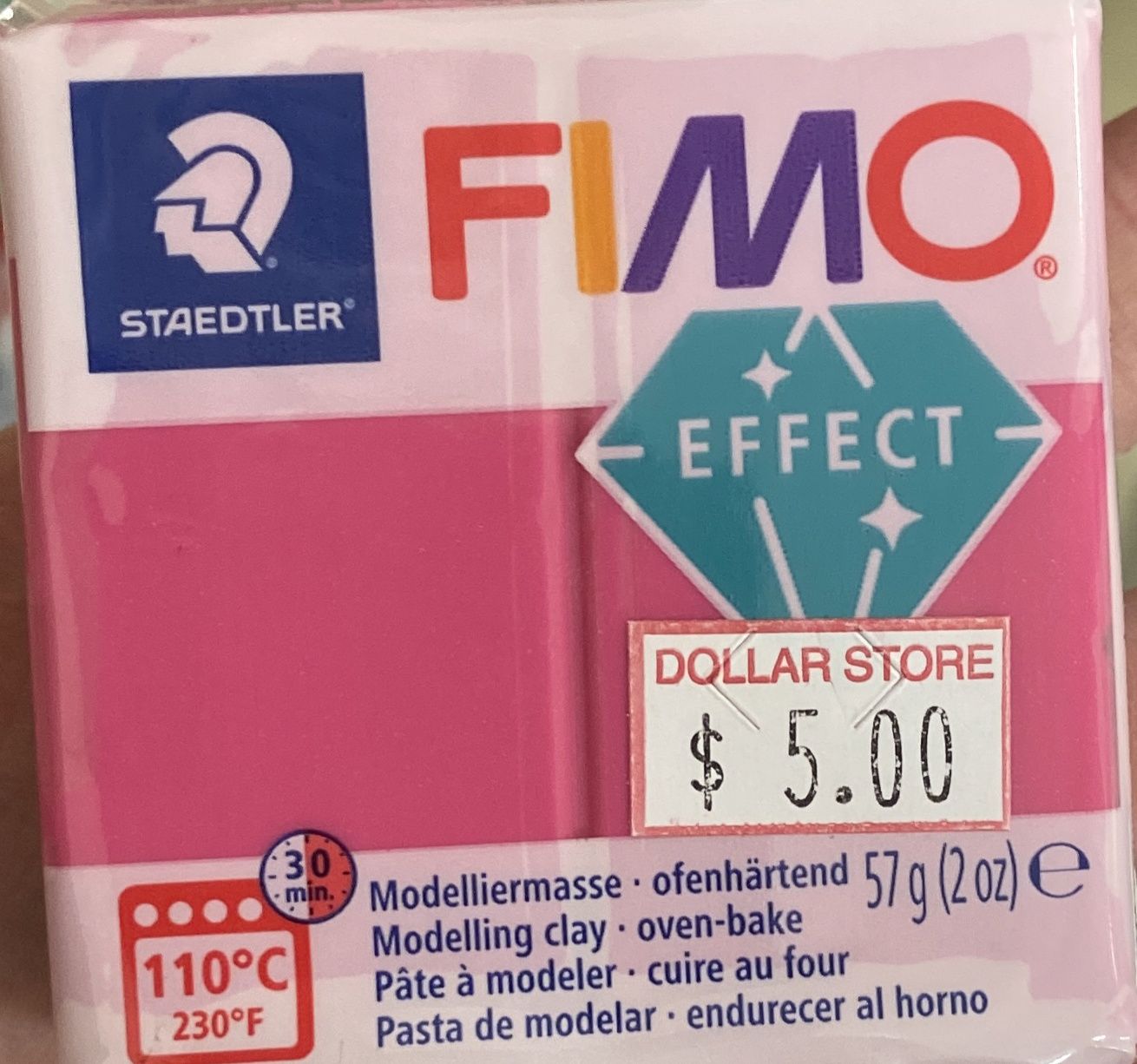 FIMO Effect: Ruby Quartz #286 Modelling Clay