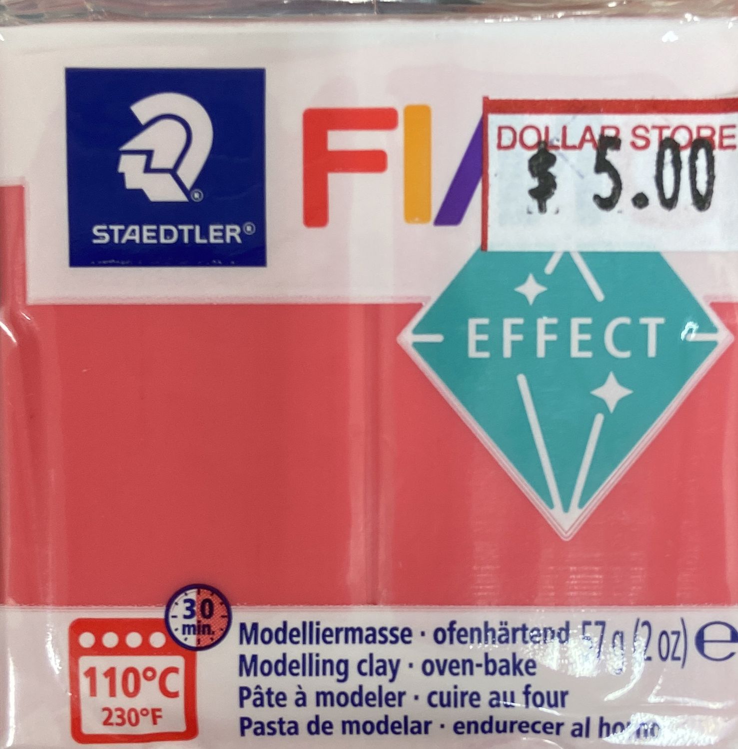 FIMO Effect: Translucent Red #204 Modelling Clay