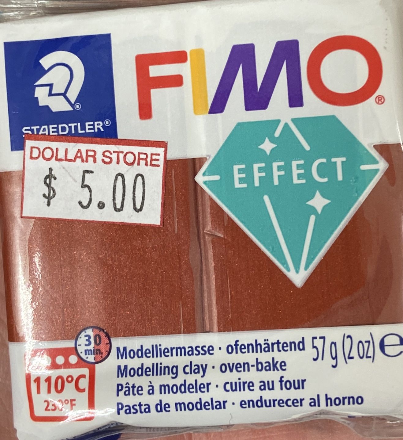 FIMO Effect: Metallic Copper #27 Modelling Clay