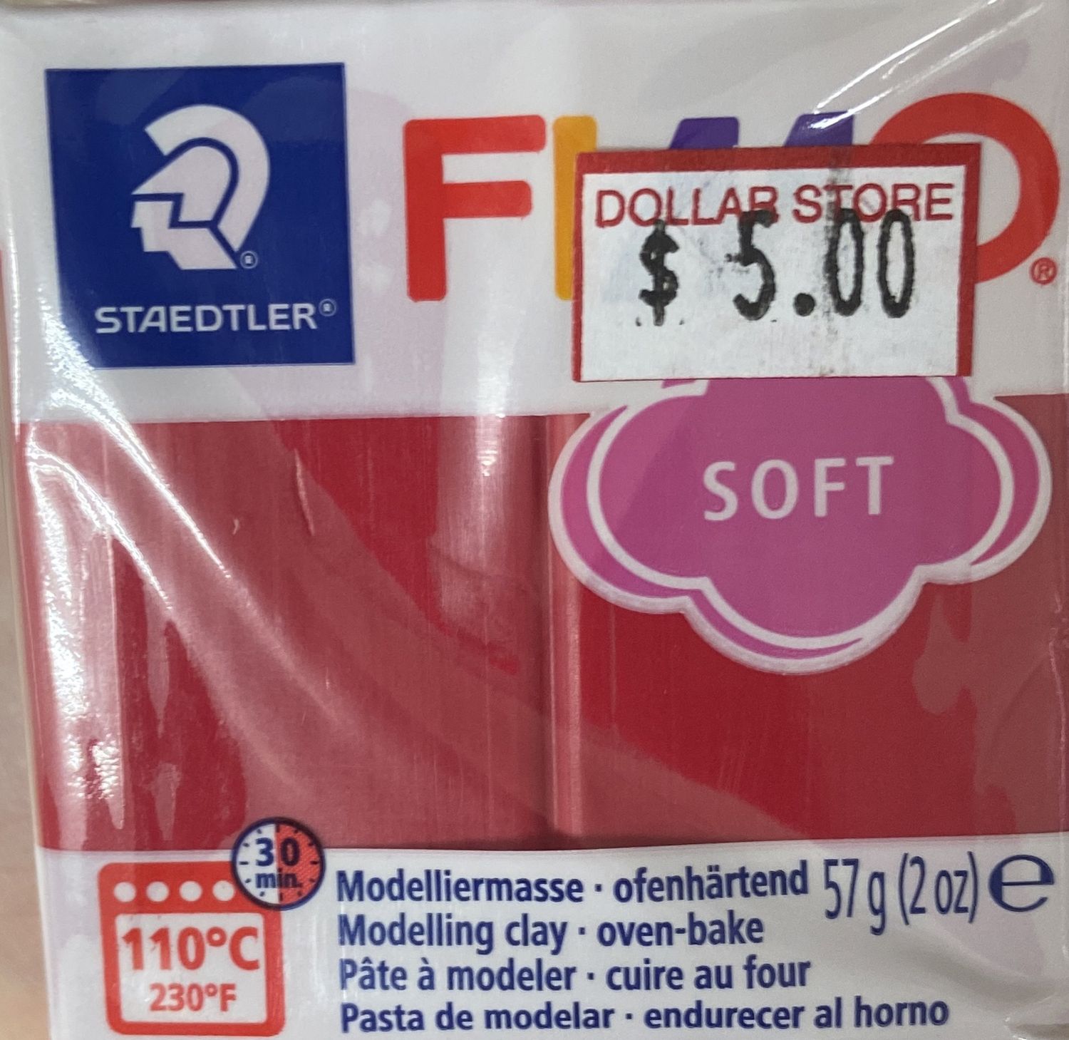 FIMO Soft: Cherry Red #26 Modelling Clay