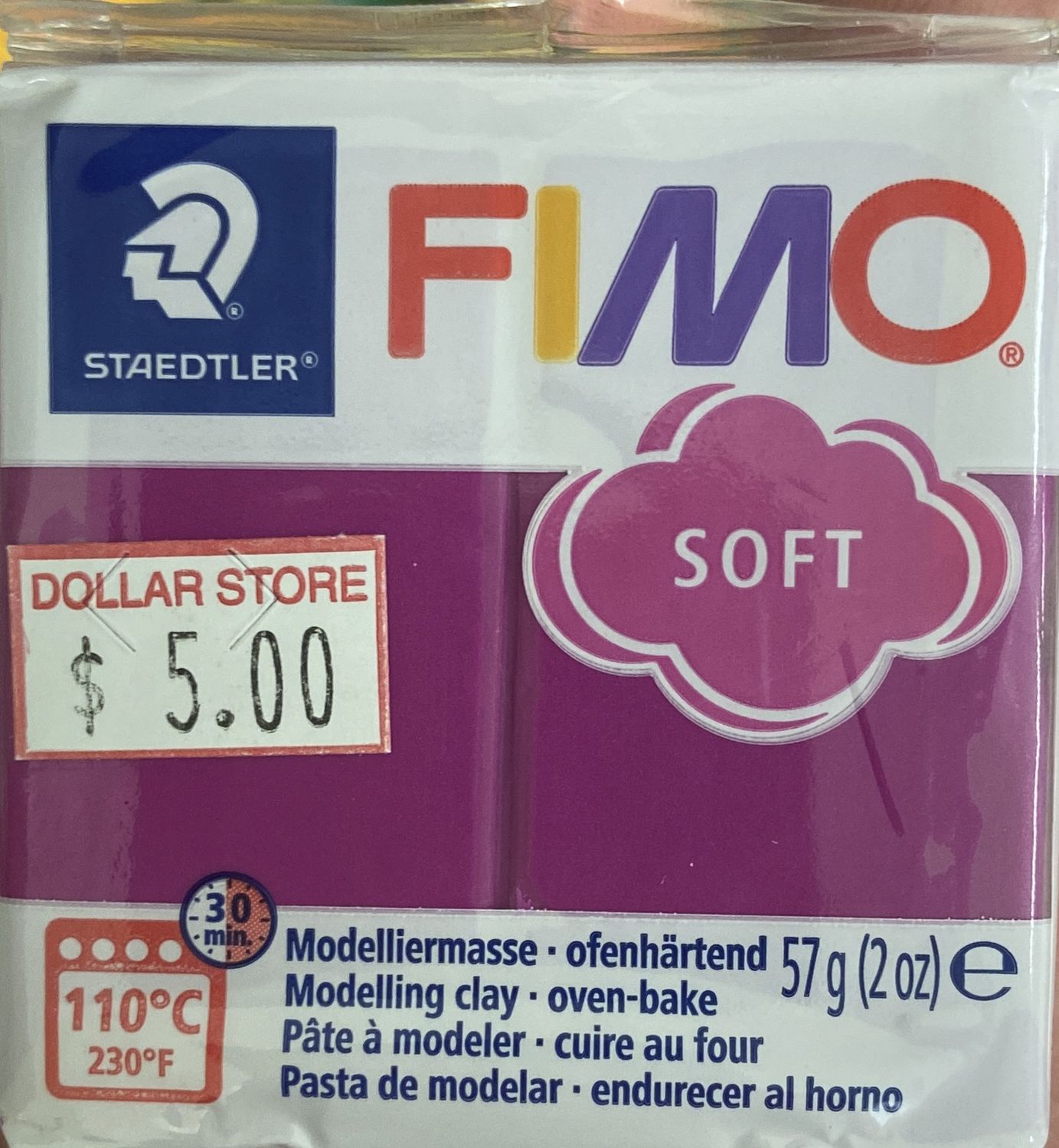 FIMO Soft: Purpur #61 Modelling Clay