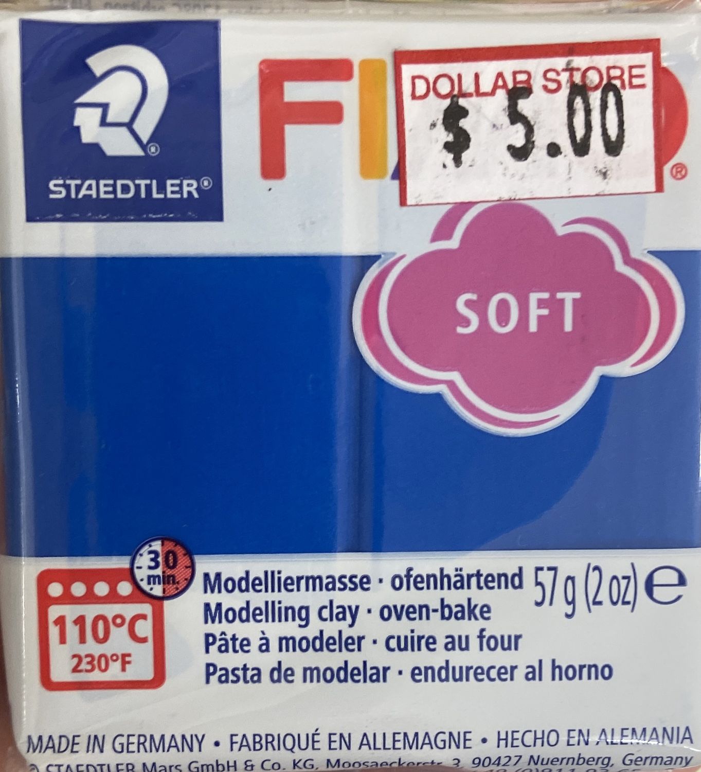 FIMO Soft: Pacific Blue #37 Modelling Clay