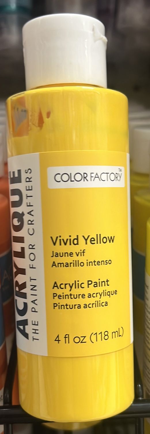 Color Factory Acrylic Paint: Vivid Yellow CF200-075