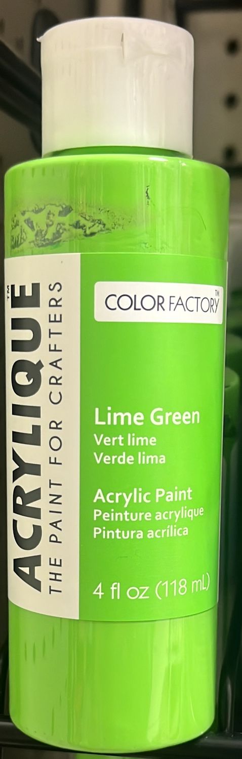 Color Factory Acrylic Paint: Lime Green CF200-105