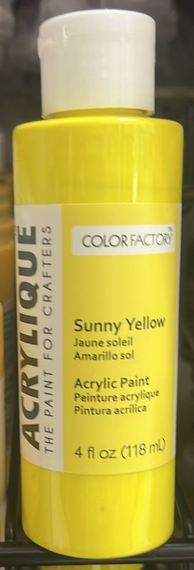 Color Factory Acrylic Paint: Sunny Yellow CF200-110