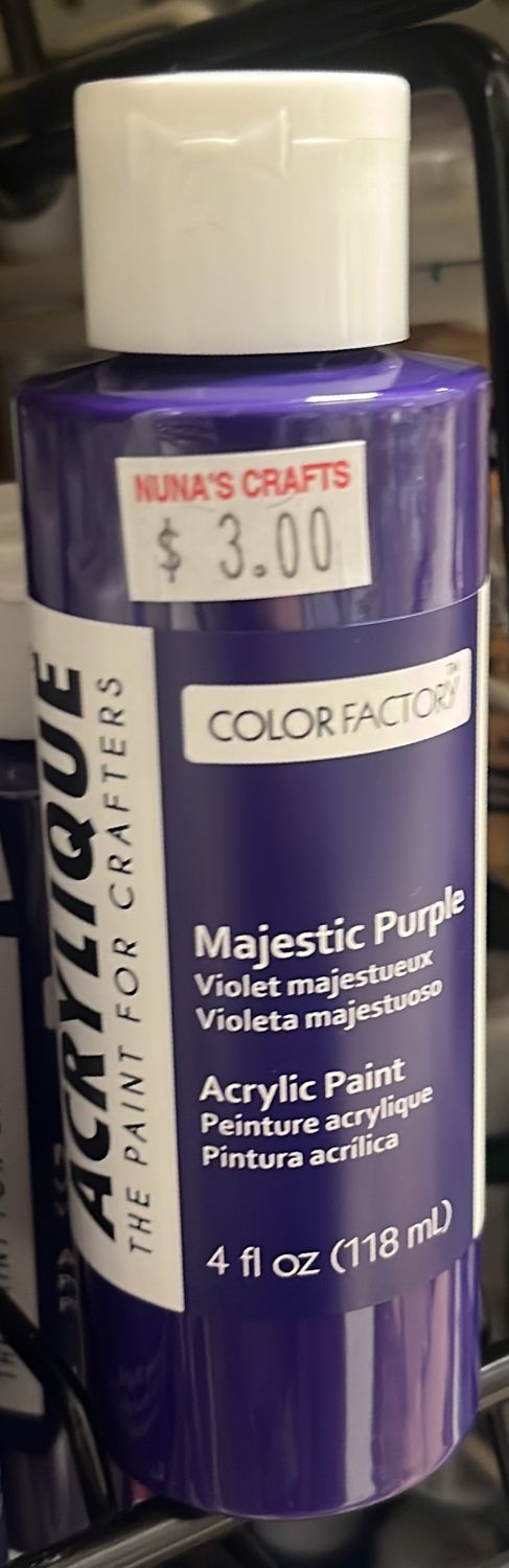 Color Factory Acrylic Paint: Majestic Purple CF200-145