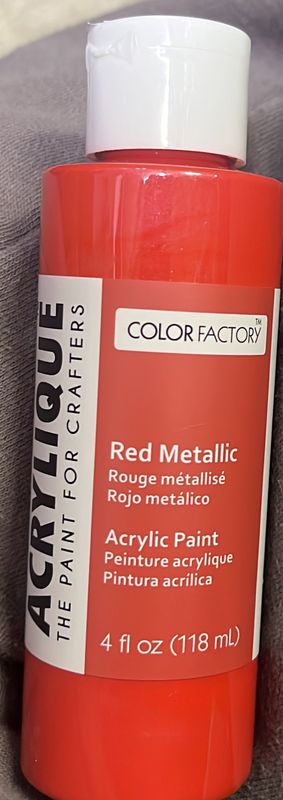 Color Factory Acrylic Paint: Red Metallic CF200-187