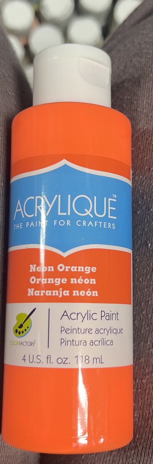 Color Factory Acrylic Paint: Neon Orange CF200-200