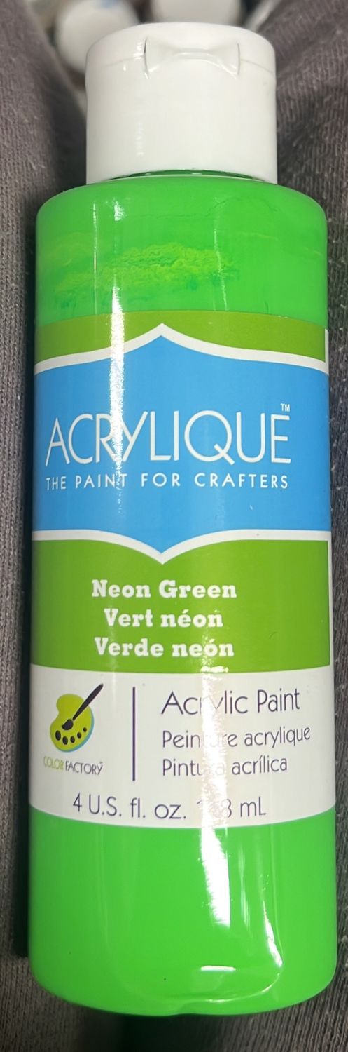 Color Factory Acrylic Paint: Neon Green CF200-205