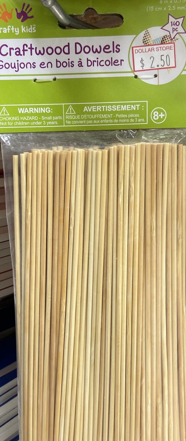 Krafty Kids: 6&quot; x 0.1&quot; Craftwood Dowels