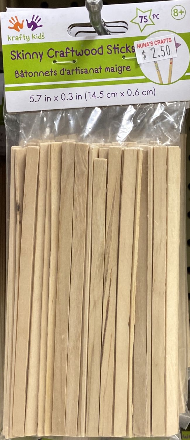 Krafty Kids: 5.7&quot; x 0.3&quot; Skinny Craftwood Sticks
