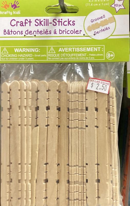 Krafty Kids: 4.5&quot; x 0.4&quot; Craftwood Skill-Sticks