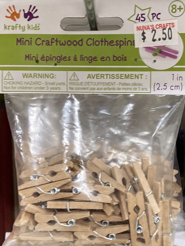 Krafty Kids: 1&quot; Craftwood Clothespins